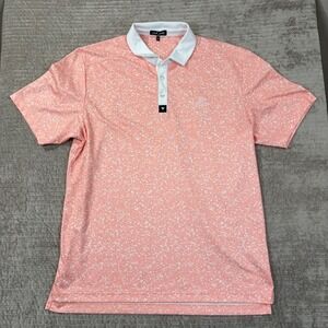 Bad Birdie XL Pink White Splatter Golf Polo Ventana Canyon Performance Shirt